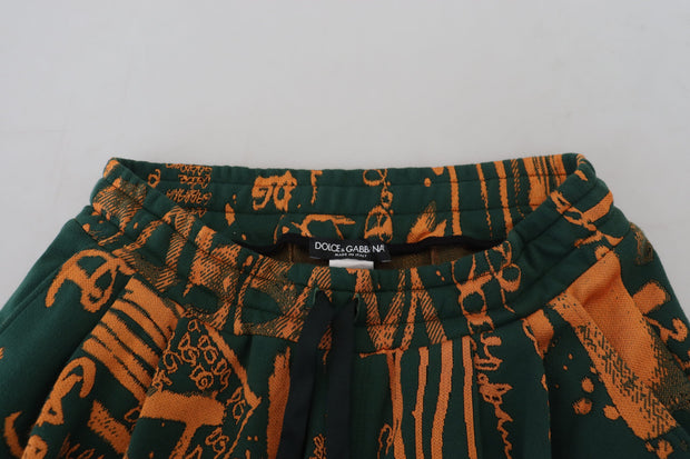 Multicolor Silk Blend Jogger Cargo Pants Dolce & Gabbana