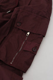 Elegant Burgundy Cotton Jogger Pants Dolce & Gabbana