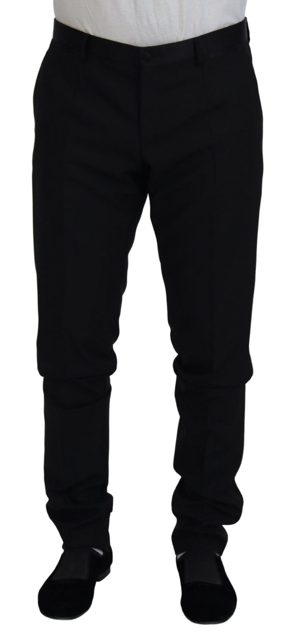 Elegant Black Dress Pants from Virgin Wool Blend Dolce & Gabbana