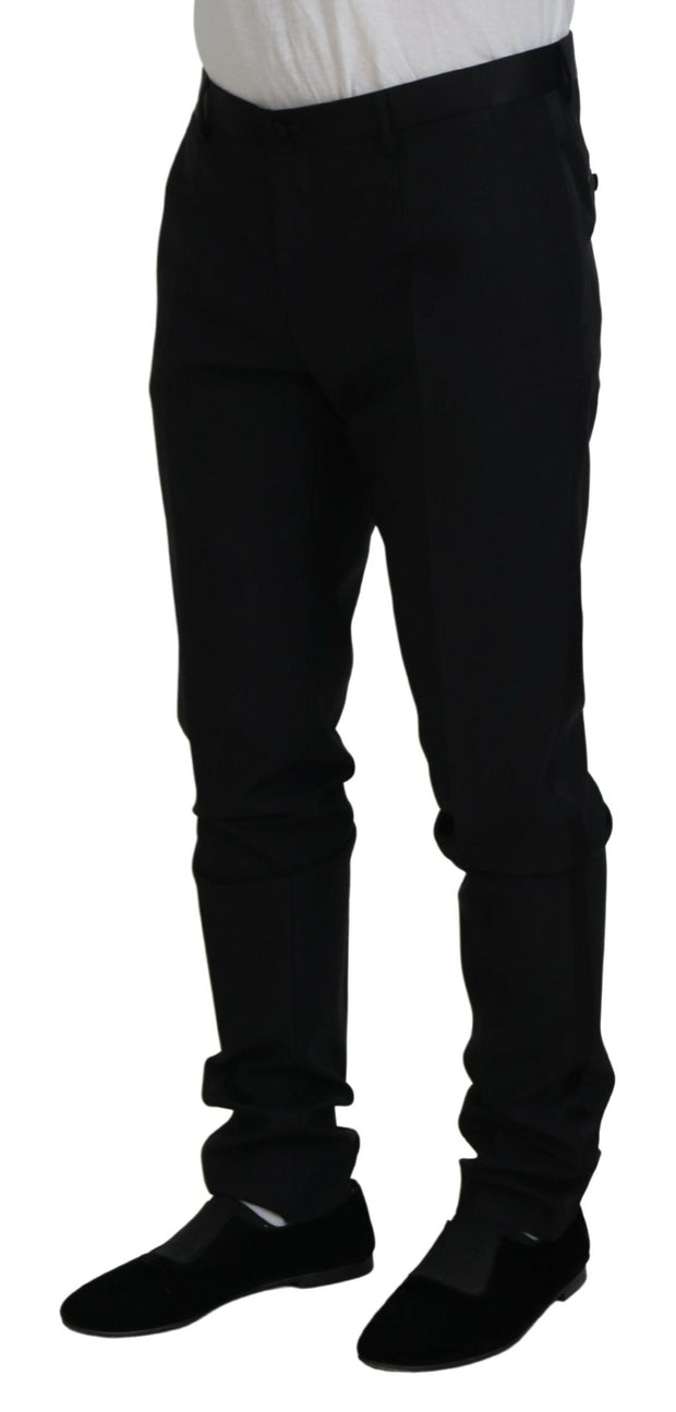 Elegant Black Dress Pants from Virgin Wool Blend Dolce & Gabbana