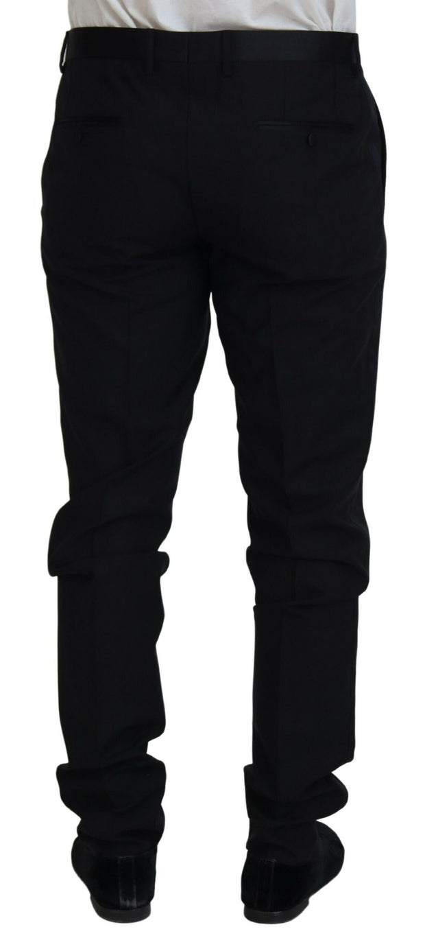 Elegant Black Dress Pants from Virgin Wool Blend Dolce & Gabbana