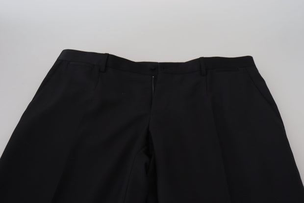 Elegant Black Dress Pants from Virgin Wool Blend Dolce & Gabbana