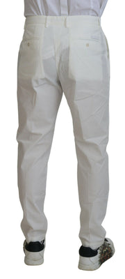 Elegant White Cotton Chino Pants Dolce & Gabbana