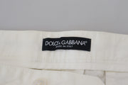 Elegant White Cotton Chino Pants Dolce & Gabbana