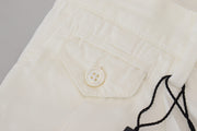 Elegant White Cotton Chino Pants Dolce & Gabbana