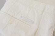 Elegant White Cotton Chino Pants Dolce & Gabbana