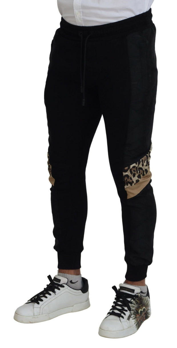 Elegant Black Jogger Pants for the Modern Man Dolce & Gabbana