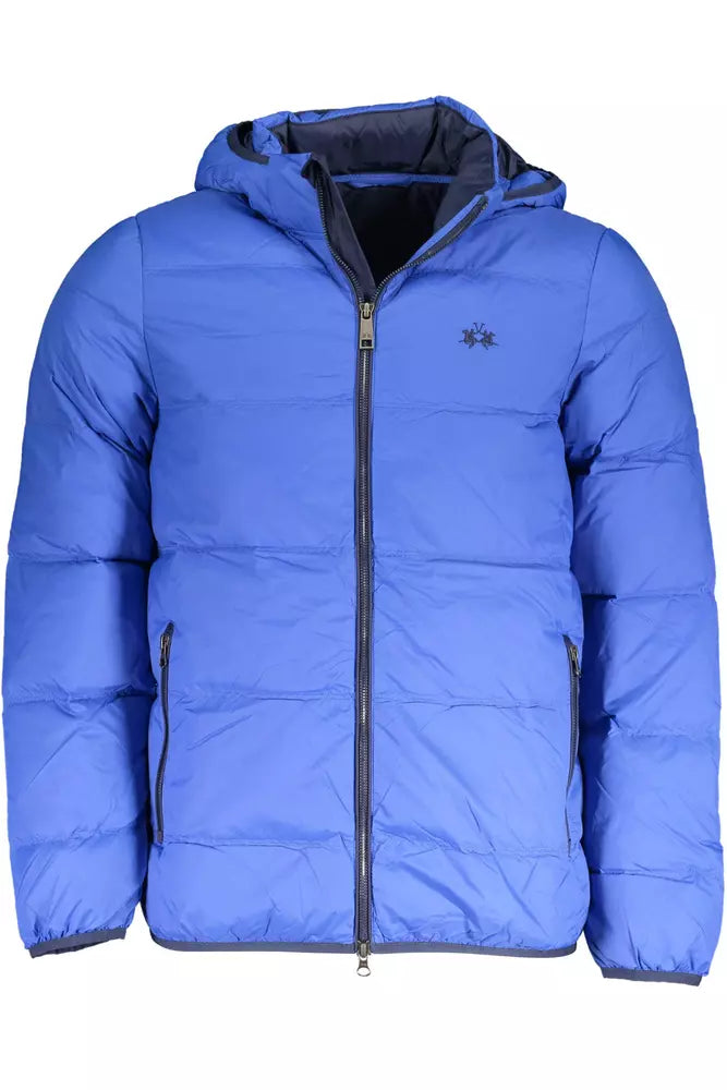 Blue Polyamide Men's Jacket La Martina