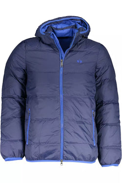 Blue Polyamide Men Jacket La Martina