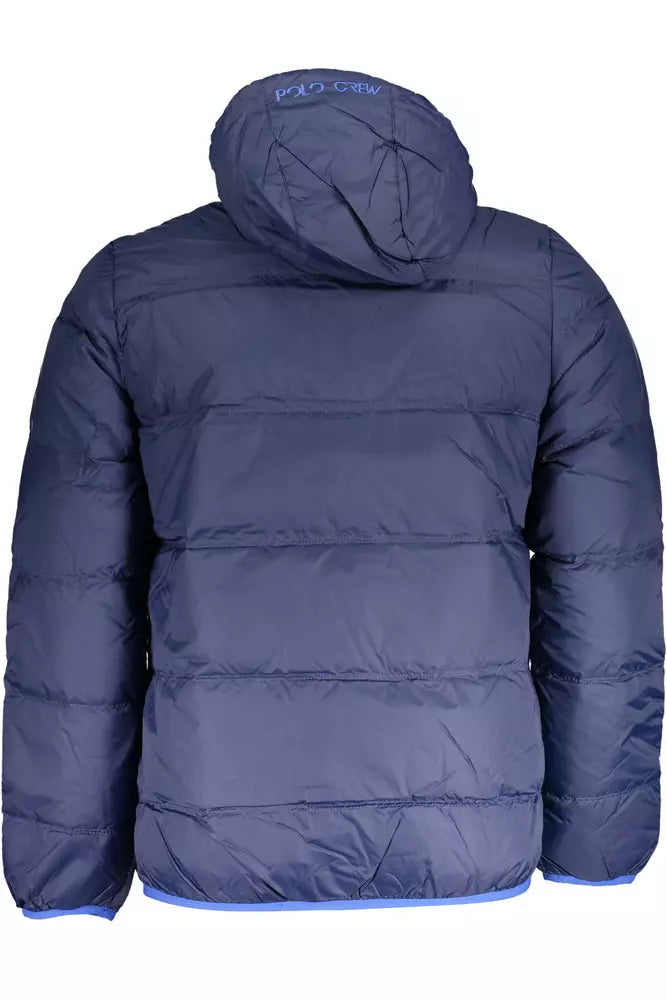 Blue Polyamide Men Jacket La Martina