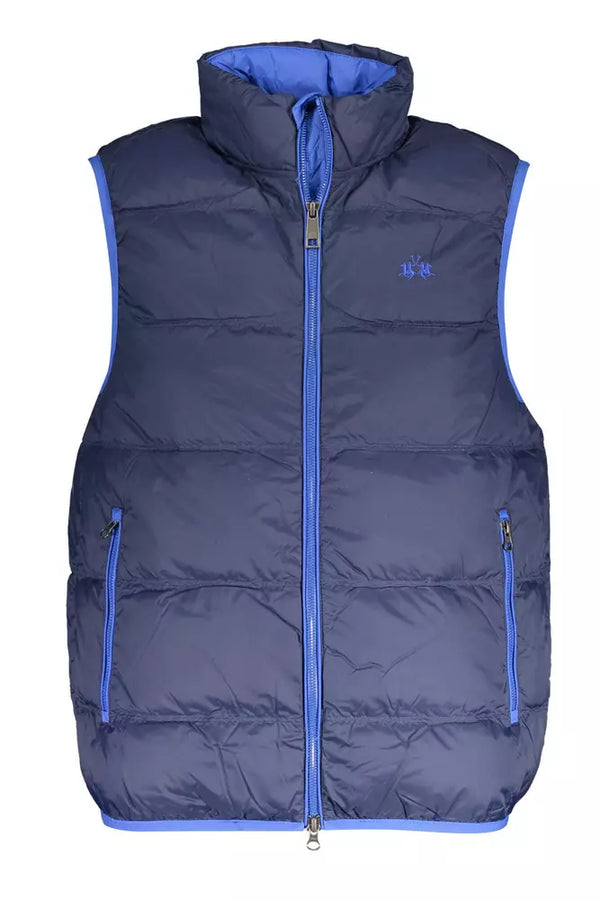 Blue Polyamide Men Jacket La Martina