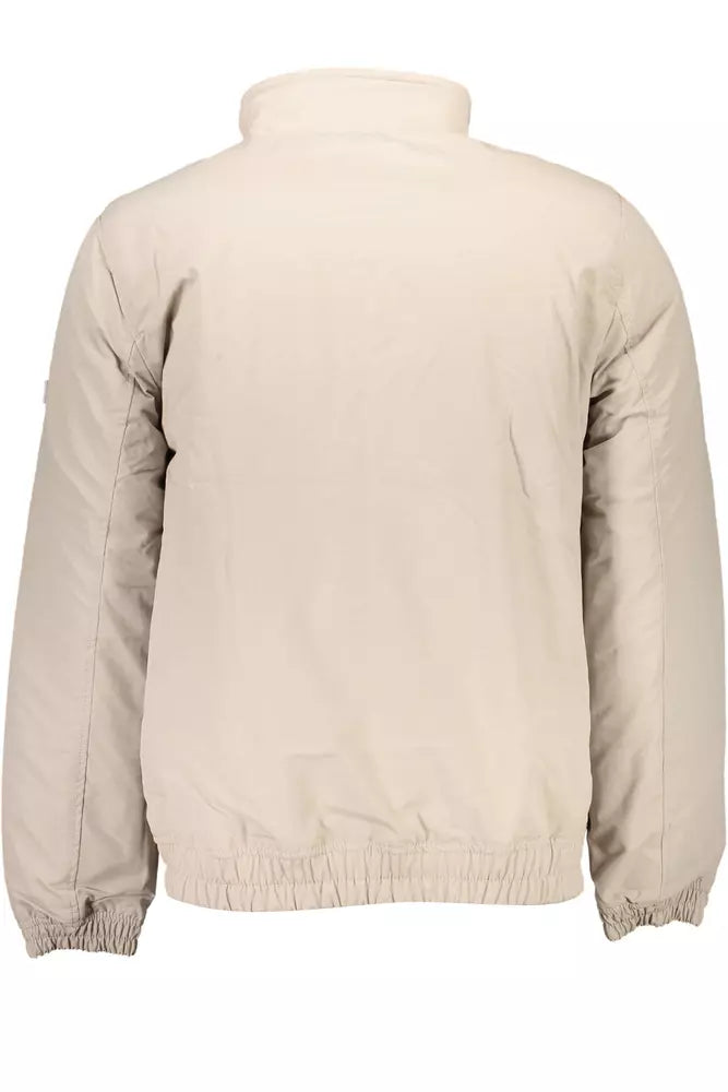 Beige Polyamide Men Jacket Tommy Hilfiger