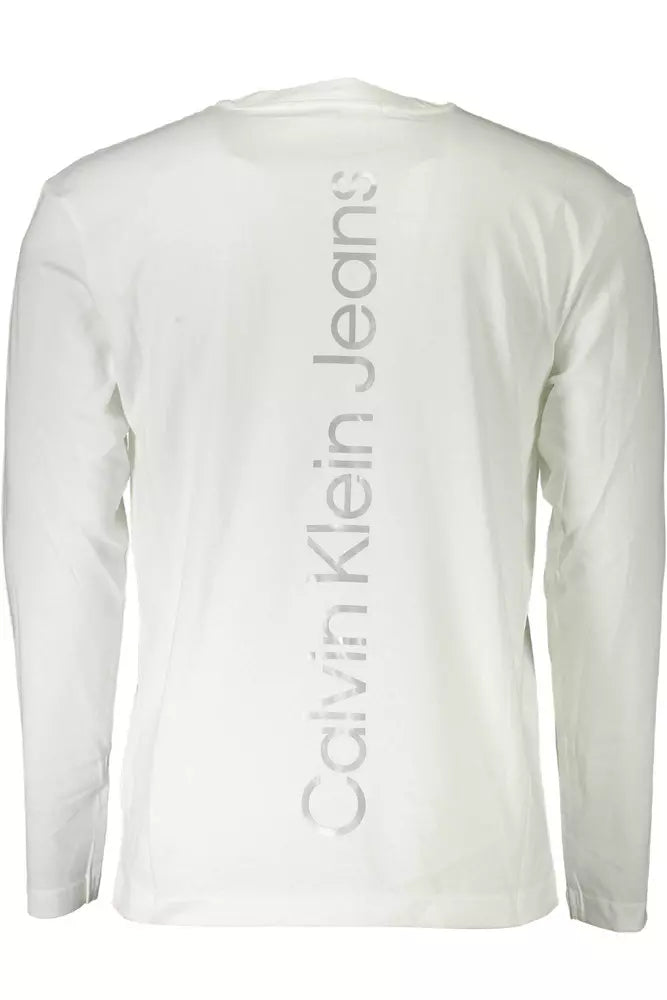 White Cotton Men T-Shirt Calvin Klein