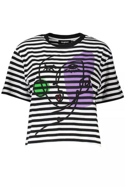 Black Cotton Women T-Shirt Desigual