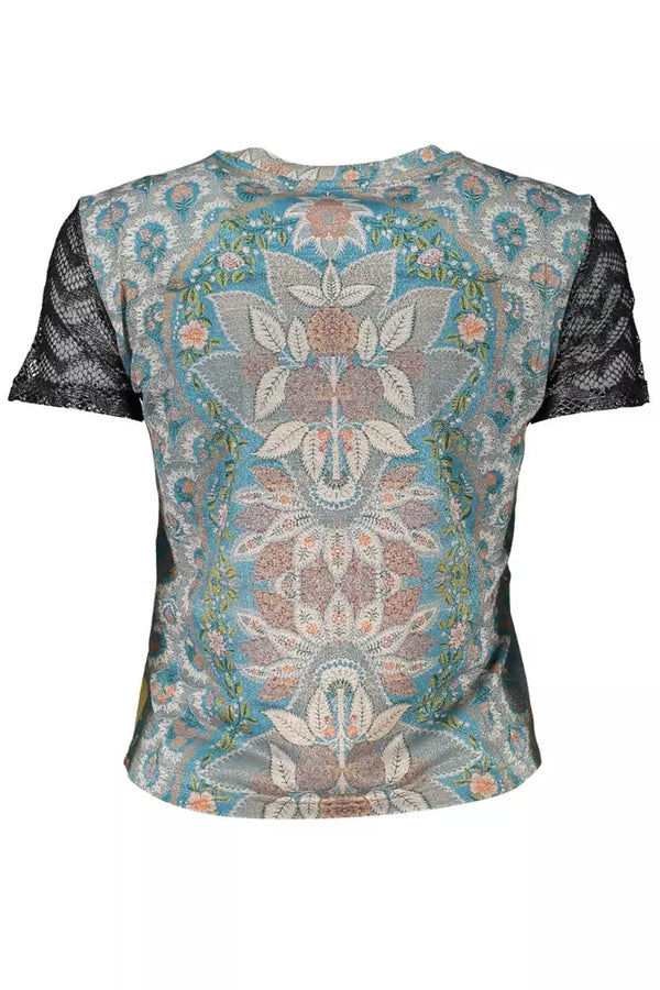 Light Blue Polyester Women Top Desigual