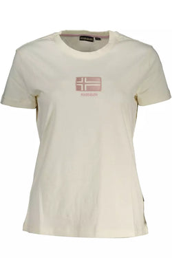 White Cotton Women T-Shirt Napapijri