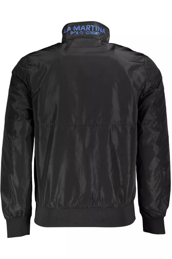 Black Polyester Men Jacket La Martina