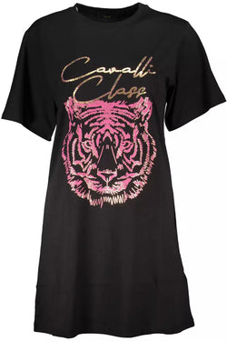 Black Cotton Women Top Cavalli Class