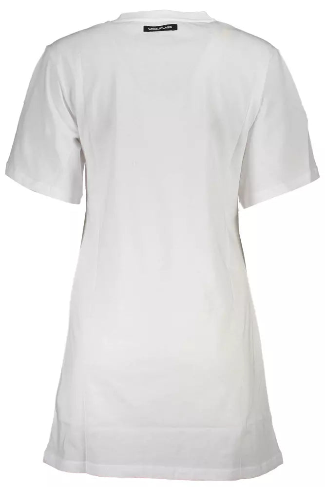 White Cotton Women T-Shirt Cavalli Class