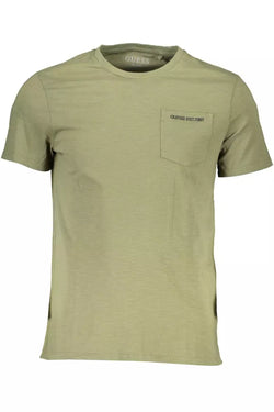 Green Cotton Men T-Shirt Guess Jeans