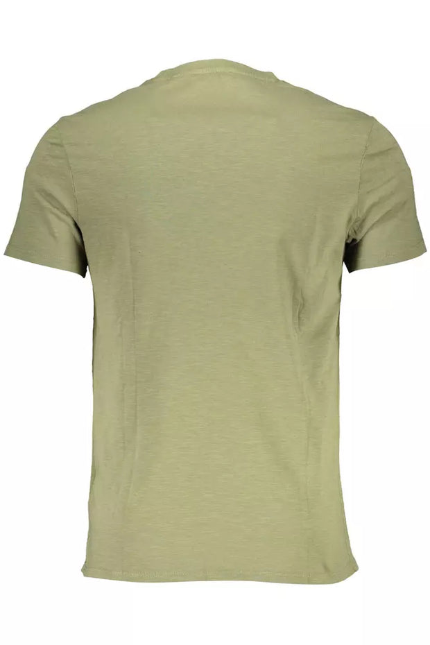 Green Cotton Men T-Shirt Guess Jeans