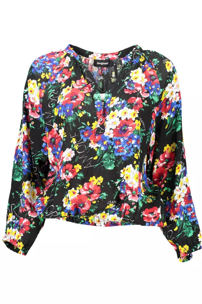 Black Viscose Women Top Desigual