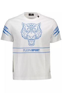 White Cotton Men T-Shirt Plein Sport