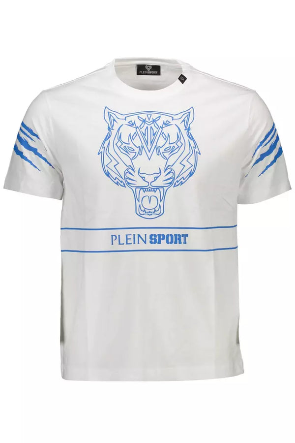 White Cotton Men T-Shirt Plein Sport