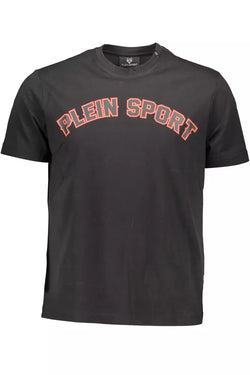 Black Cotton Men T-Shirt Plein Sport