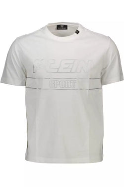 White Cotton Men T-Shirt Plein Sport