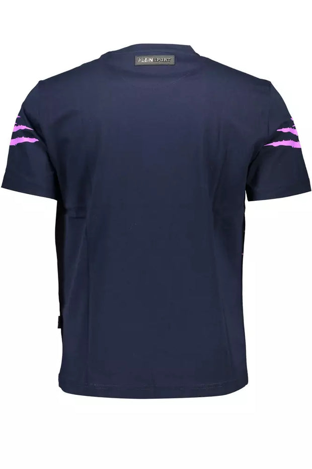 Blue Cotton Men T-Shirt Plein Sport