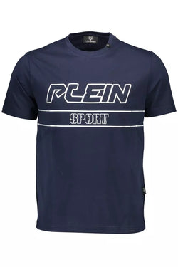 Blue Cotton Men T-Shirt Plein Sport