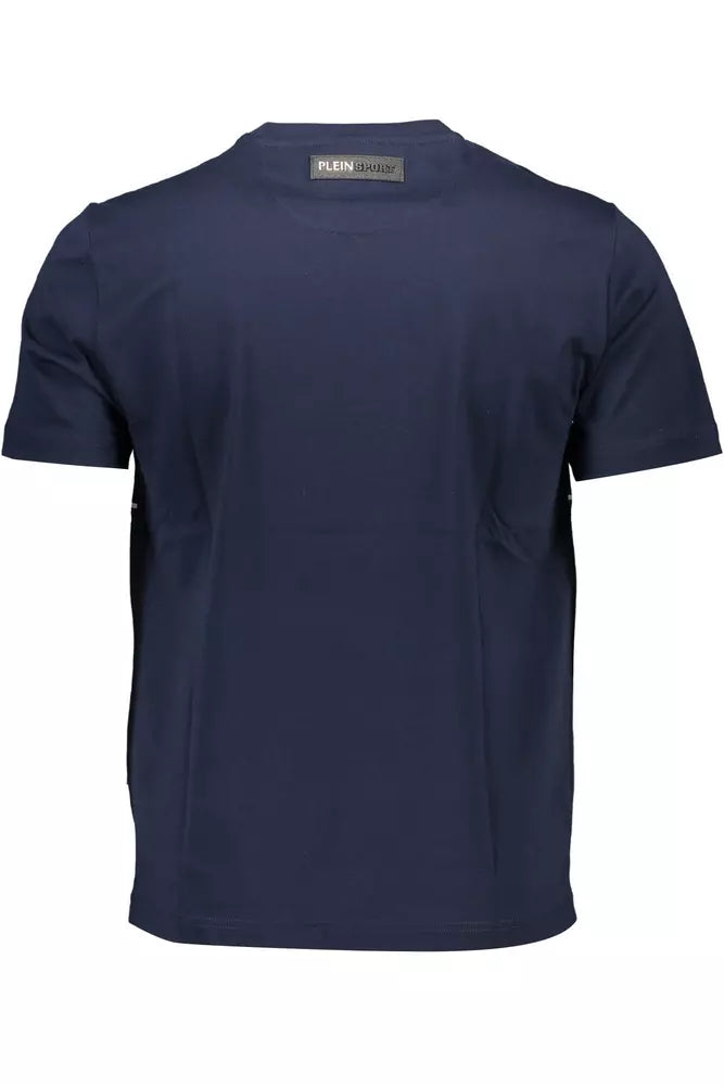 Blue Cotton Men T-Shirt Plein Sport