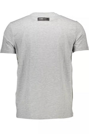 Gray Cotton Men T-Shirt Plein Sport