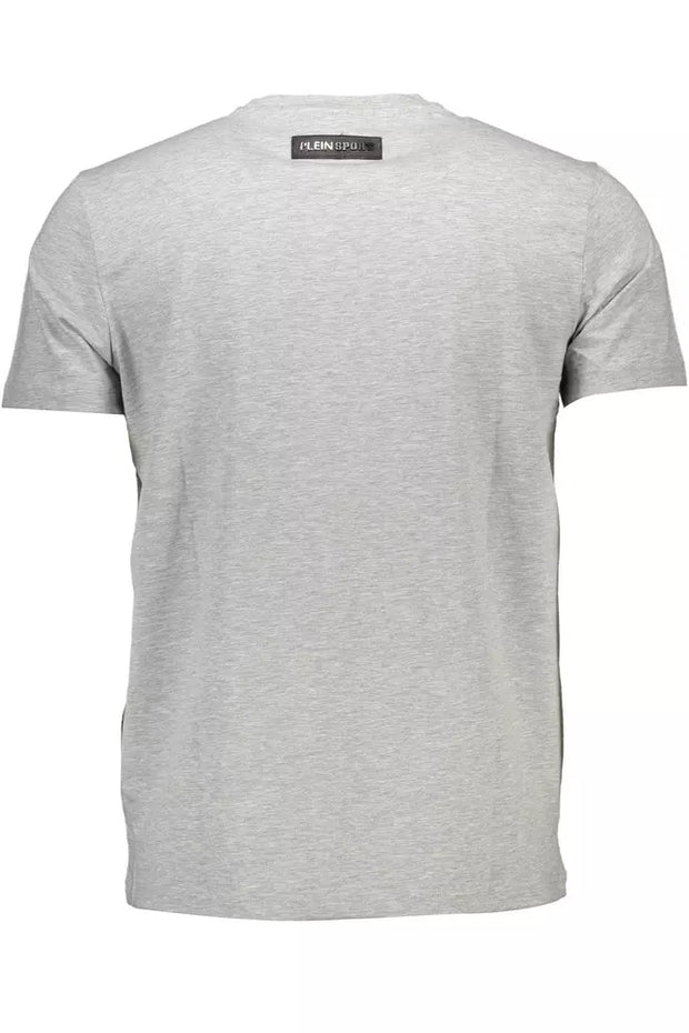 Gray Cotton Men T-Shirt Plein Sport