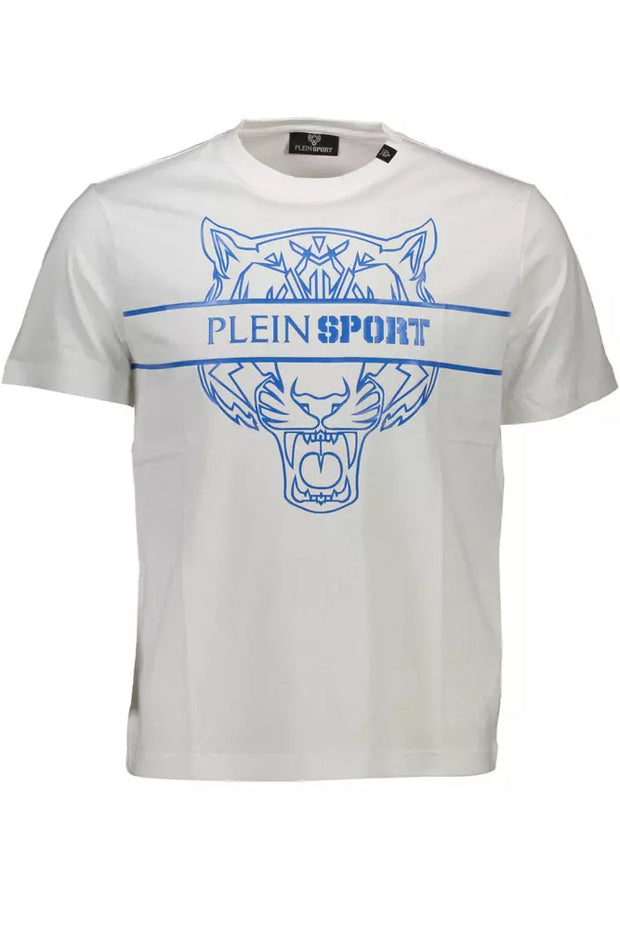 White Cotton Men T-Shirt Plein Sport