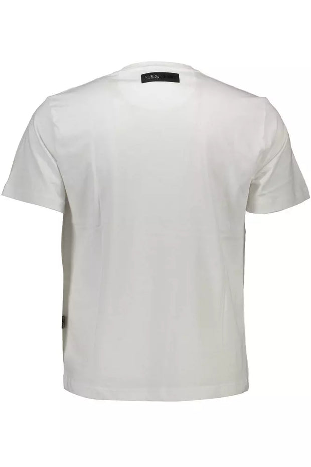 White Cotton Men T-Shirt Plein Sport