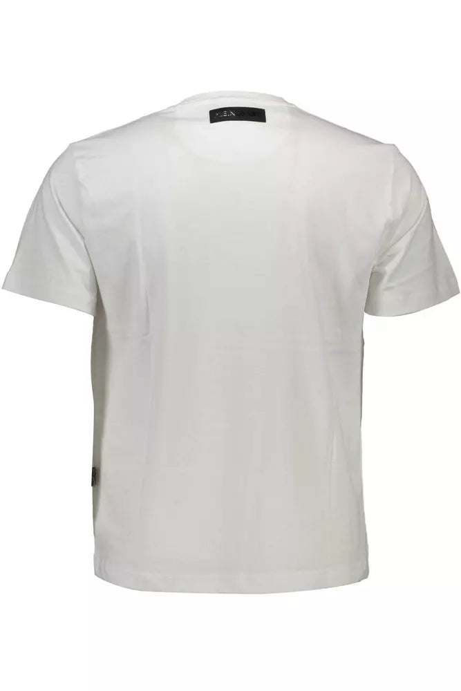 White Cotton Men T-Shirt Plein Sport