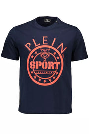 Blue Cotton Men T-Shirt Plein Sport