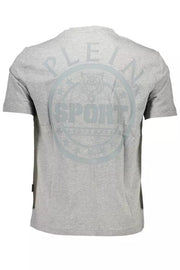 Gray Cotton Men T-Shirt Plein Sport