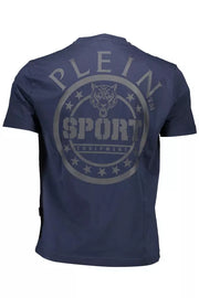 Blue Cotton Men T-Shirt Plein Sport