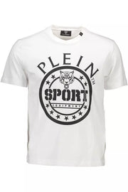 White Cotton Men T-Shirt Plein Sport