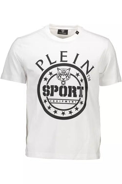 White Cotton Men T-Shirt Plein Sport