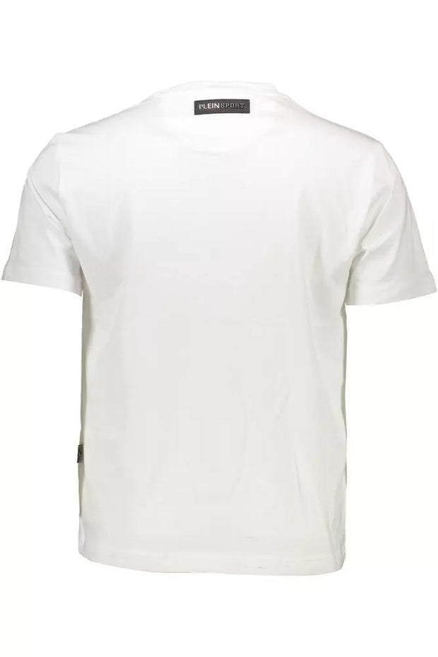 White Cotton Men T-Shirt Plein Sport