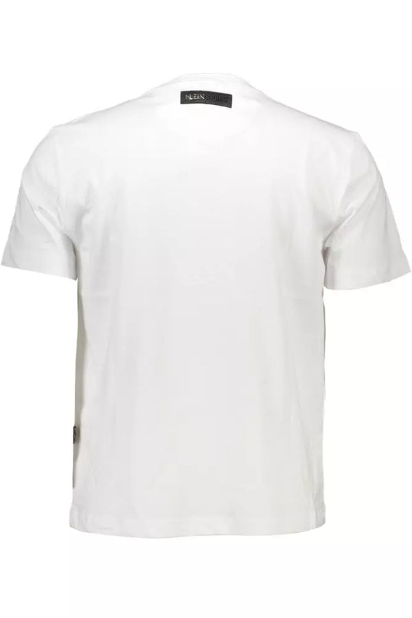 White Cotton Men T-Shirt Plein Sport