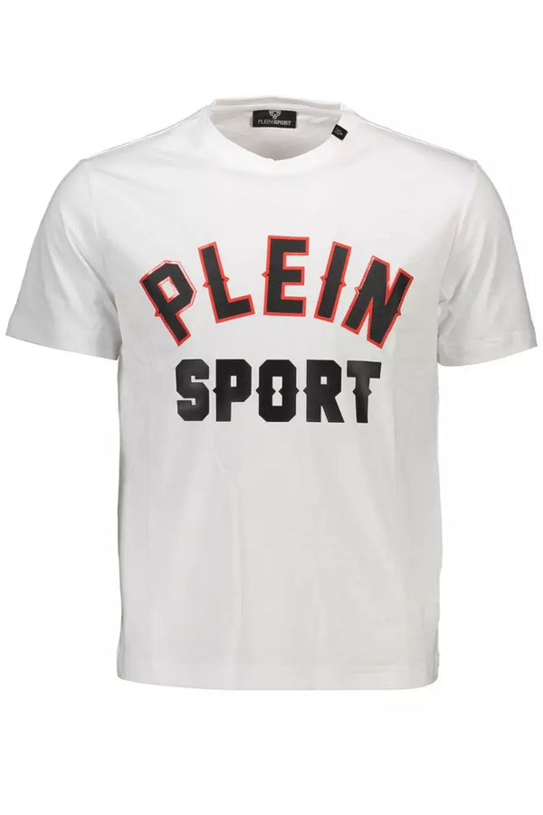 White Cotton Men T-Shirt Plein Sport