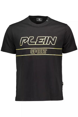 Black Cotton Men T-Shirt Plein Sport