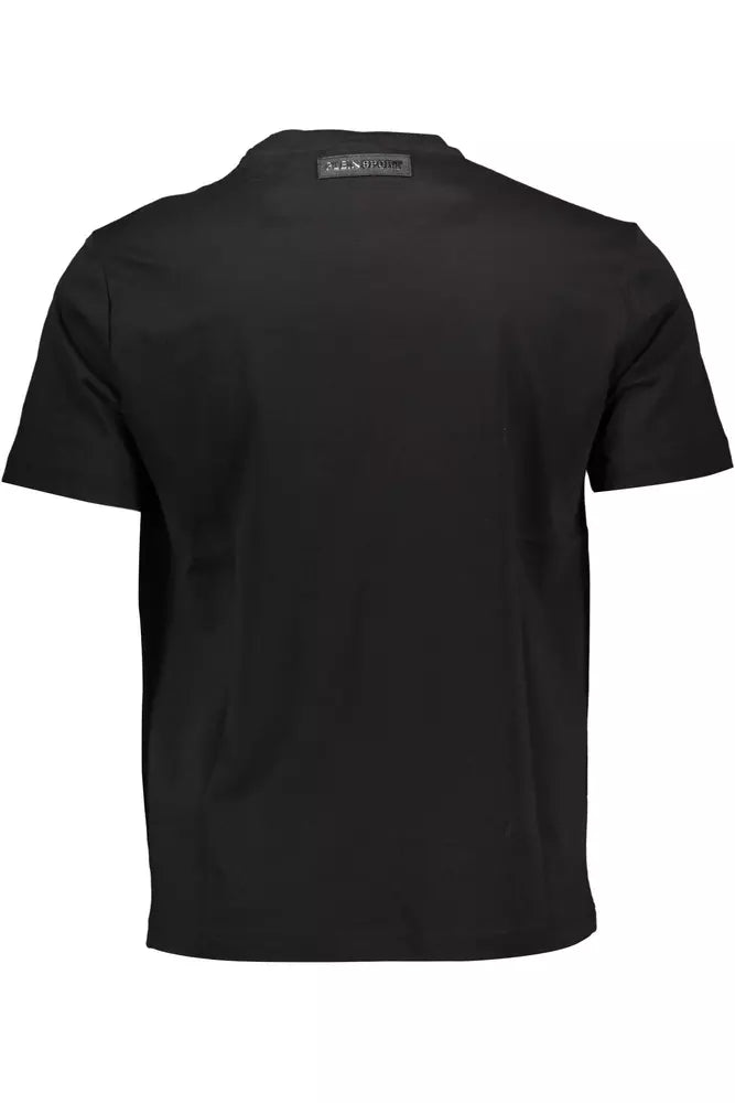 Black Cotton Men T-Shirt Plein Sport