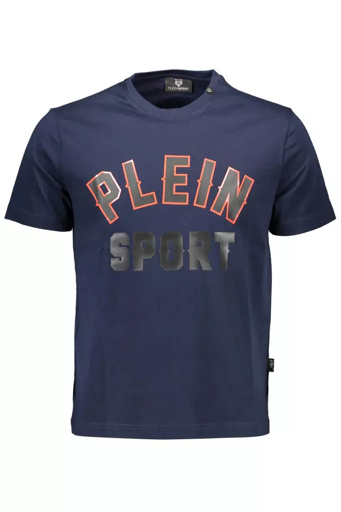 Blue Cotton Men T-Shirt Plein Sport