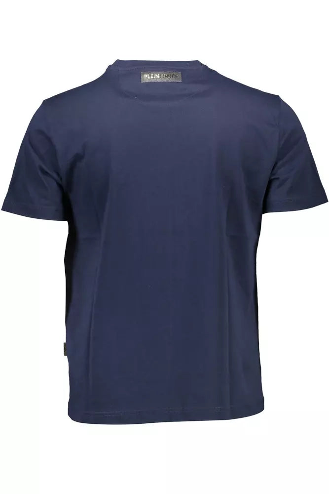 Blue Cotton Men T-Shirt Plein Sport